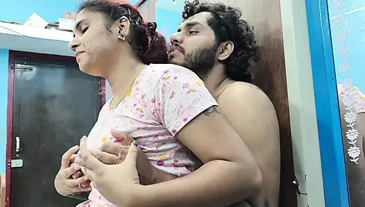 Hot kiss with boobs press