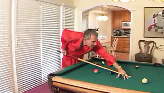 Brunette teen pussy licked and slammed by grandpa's big cock