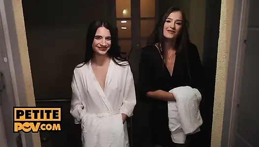 From Shower to Bedroom with Candie and Violet