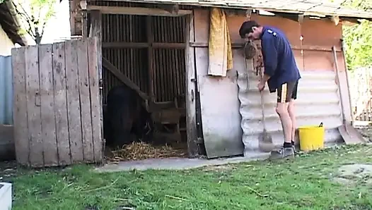 Big boobs blonde milf ass fucking in the farm