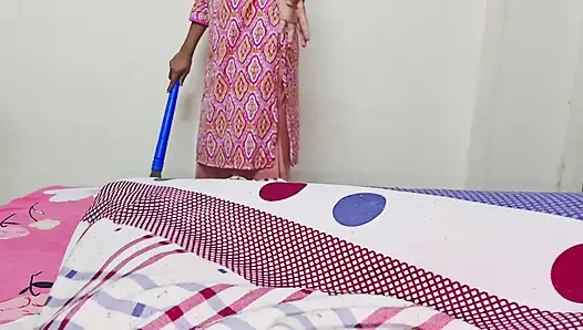 Indian boy fucking housemaid behind her stepmother's eyes