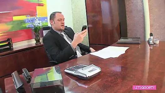 Milf slut getting fucked hard in a job interview