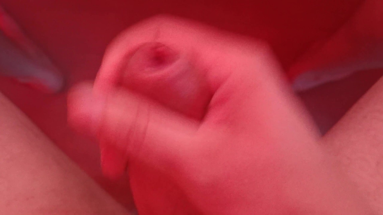 Male masturbating big dick POV