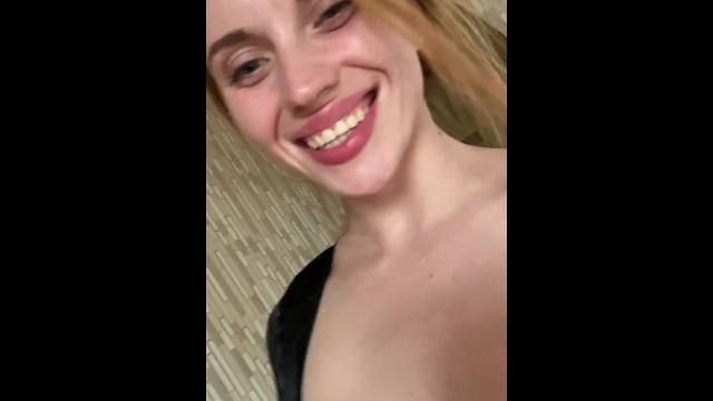 Pretty girl shows her tits.
