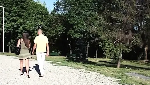 Horny MILF Picked up Outdoors for Sloppy Couch Pounding