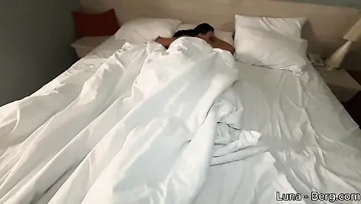 While Husband Is Away- Gentle Morning Sex with Lover After Shower