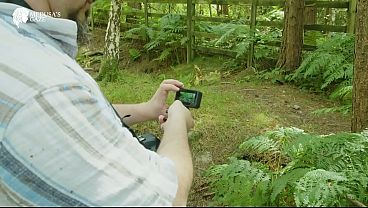 Redhead Fox Girl Lily Kink is filmed on motion camera's in the woods flashing then fucking herself with dildos