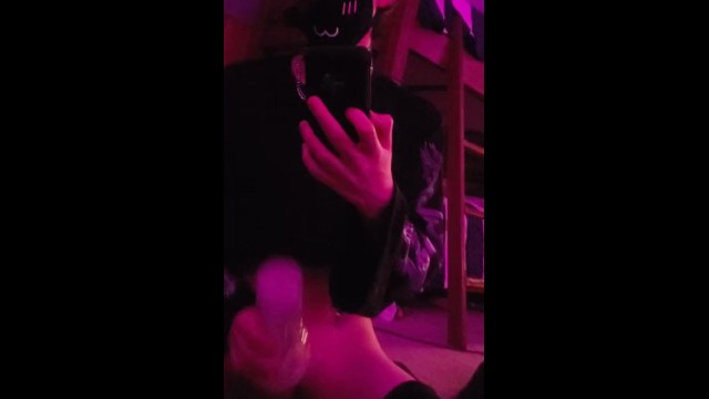Cute femboy fucks fleshlight