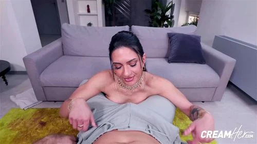 Lena Coxx Strips Down And Rides Passionately by CreamHer: Blowjob, Cowgirl & Big Cock Porn