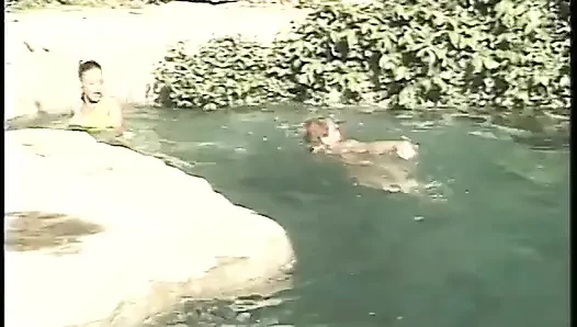 Four babes get her ass hole eaten out