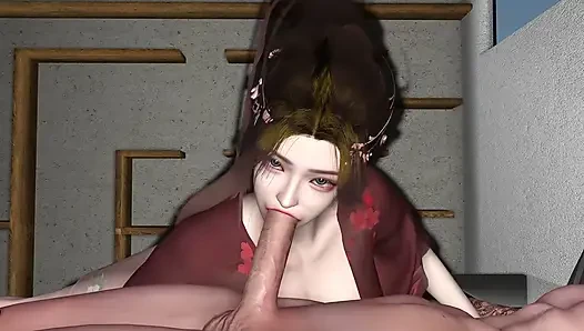 3D Big Boobs Slut Asian Whore Naked Her Perfect Boobs Got Fucked