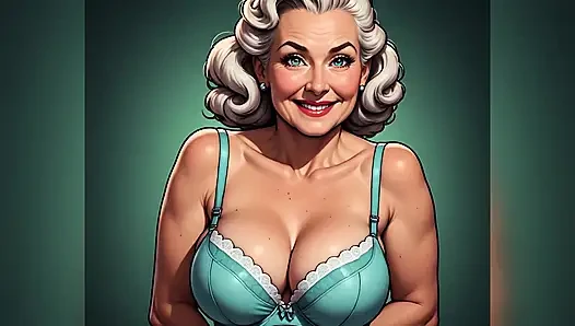 Retro Pinup Bra and Panties Art