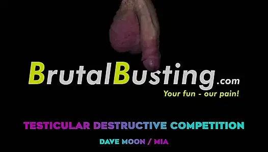 Testicular Destructive Competition, We Demolish His Testicles with a Baseball Bat and More! - Dave Moon - Mia - Bbusting