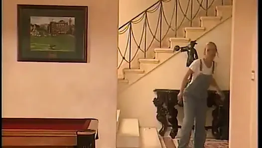 Horny stud sticks his tongue deep inside brunettes wet pussy