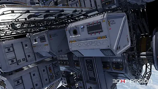 Zero-G Deepthroat & Anal on Orbital Station Japanese Echo Takes Hard Assfuck in Space Before Back Cumshot