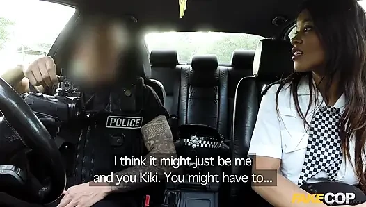 Fake Cop - Outdoor Threesome with Two Big Pairs of Tits