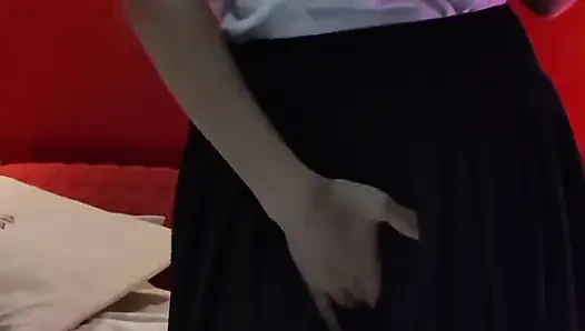 Somewhat Naughty College Girl with Flashing Ass