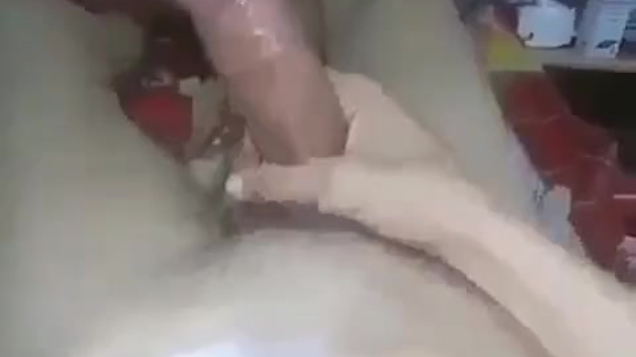 Egyptian stallion masturbating on the bed