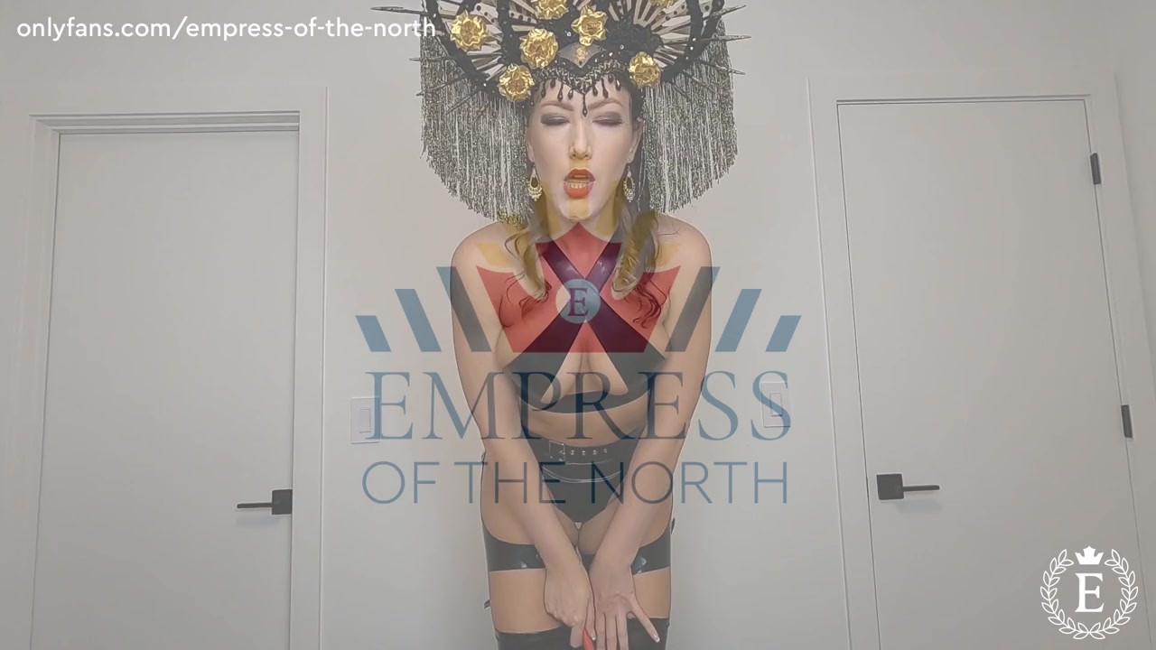 Disappointed Latex Domme Feeder POV - Shaming and Food Stuffing