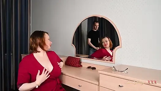 Auntjudy's - Busty Redhead MILF Anna Maria Gets Ready for Bed