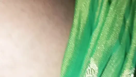 My husband loves to fuck me in green saree