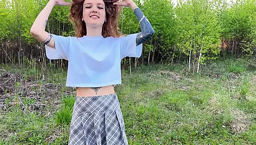 POV You dick in cutie's mouth, help her get out of forest