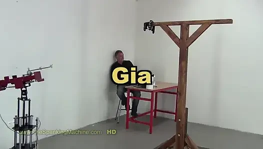 Gia Spanking Machine - Bare Back Whipping
