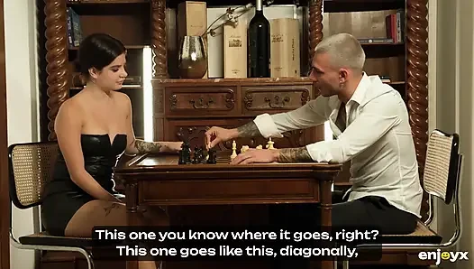 Rubi Vergara aka Valkiria Lapiedra , cute natural teen , gets her bunghole  fucked on the chess table in