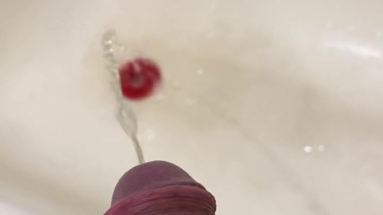 Morning pissing with a view from a dick:) POV