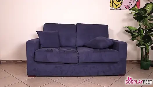 Ammaliathena licks her feet with her friend