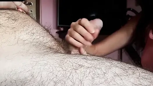 My Wife Gives Me a Blowjob with Her Slutty Red Lipstick