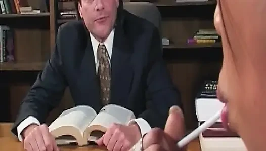Mature Brunette MILF Pounded Hard on Office Desk