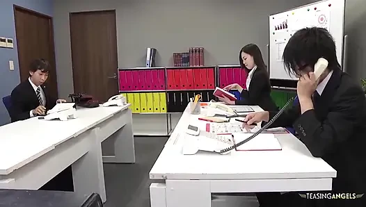A sexually aroused Japanese instructor wants to receive ejaculate deep inside her narrow vaginal opening