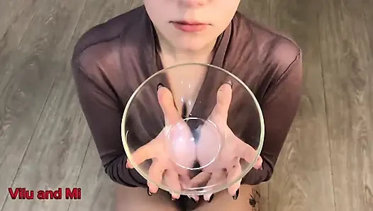 Throat Saliva and Sperm in the Bowl for Vilu Vidish