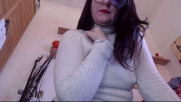 SNEER & SWEAT: Nicoletta Humiliates Her Slave on a Video Call