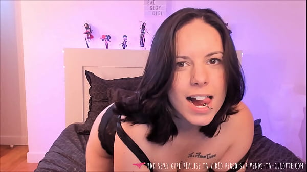Sellyoupanties - Sexy French brunette showing her clit piercing and masturbating - Bad Sexy Girl