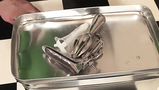 Bad Doctor Visits a Sexy Brunette and Puts a Vibrator on Her Wet Pussy