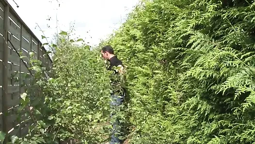 Hot babe in uniform gets fucked in both holes