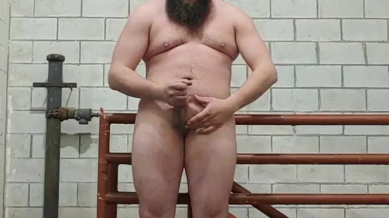 Jacking off in the stairwell of a parking garage until I cum! Ugh I'm always so horny!!!