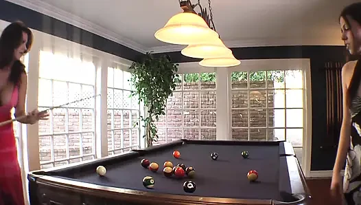 Milf and her friend fuck after billiard