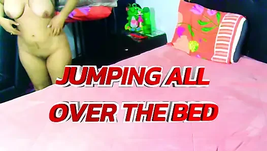 Jumping with Us All Over the Bed with Garabas and Olga