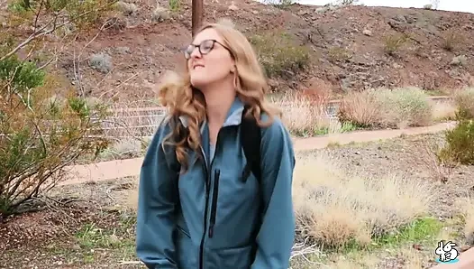 True Amateurs - Nature Chick with Glasses Gets Facial by the Lake