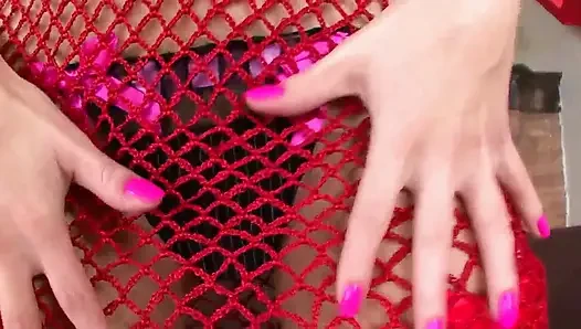 Red hair big boobs girl double penetrated anal threesome...cum in mouth