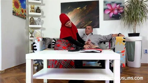 Sexy bitch in red hijab really loves hard cocks ft. Steve Q & Ema Ribeiro by Sex With Muslims