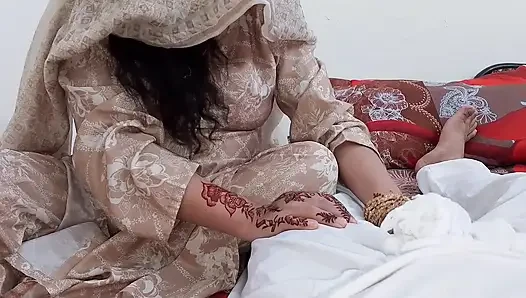 new married Indian girlfriend and boyfriend in hotel room