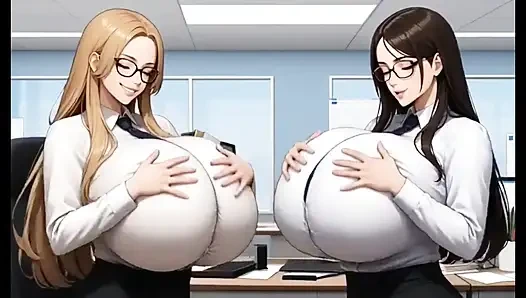 Boobs Office Lesbians, Ai Animation