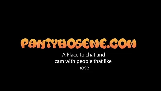 Tattooed whore Angie playing with her pussy in pantyhose