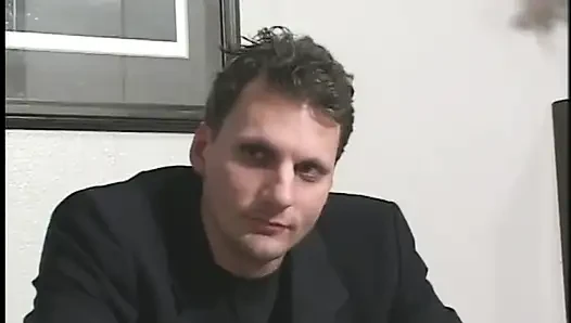 Thin guy titty fucks the sagging milk jugs of a fat cow chick