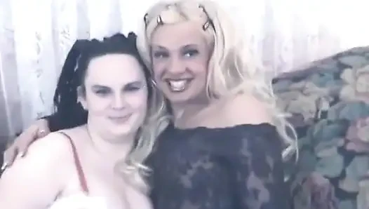 Horny bitches sharing a dildo and toy fucking pussy