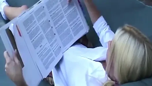 Mature Blonde MILF Gets Pussy Stretched and Filled with Cum